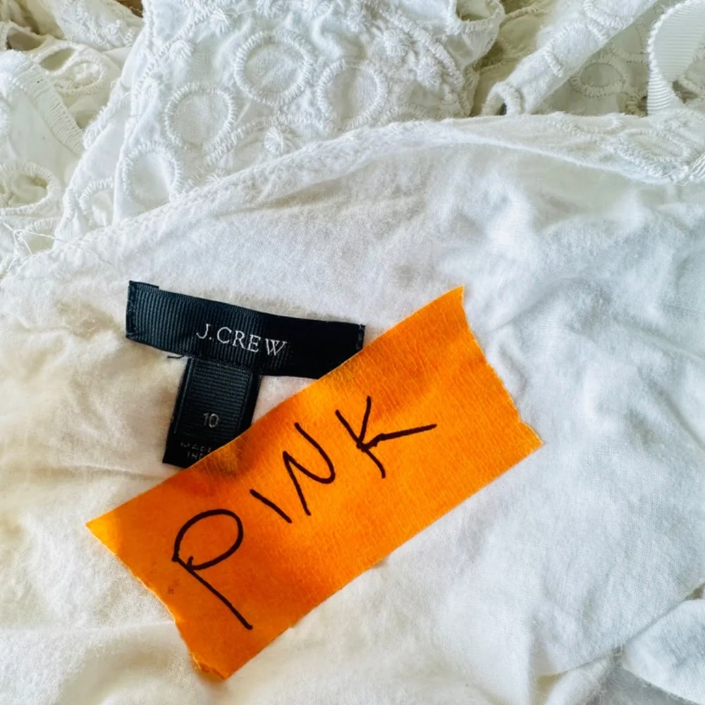 J. crew White Eyelet Peplum Button Back Tank top size 10 - Picture 5 of 8